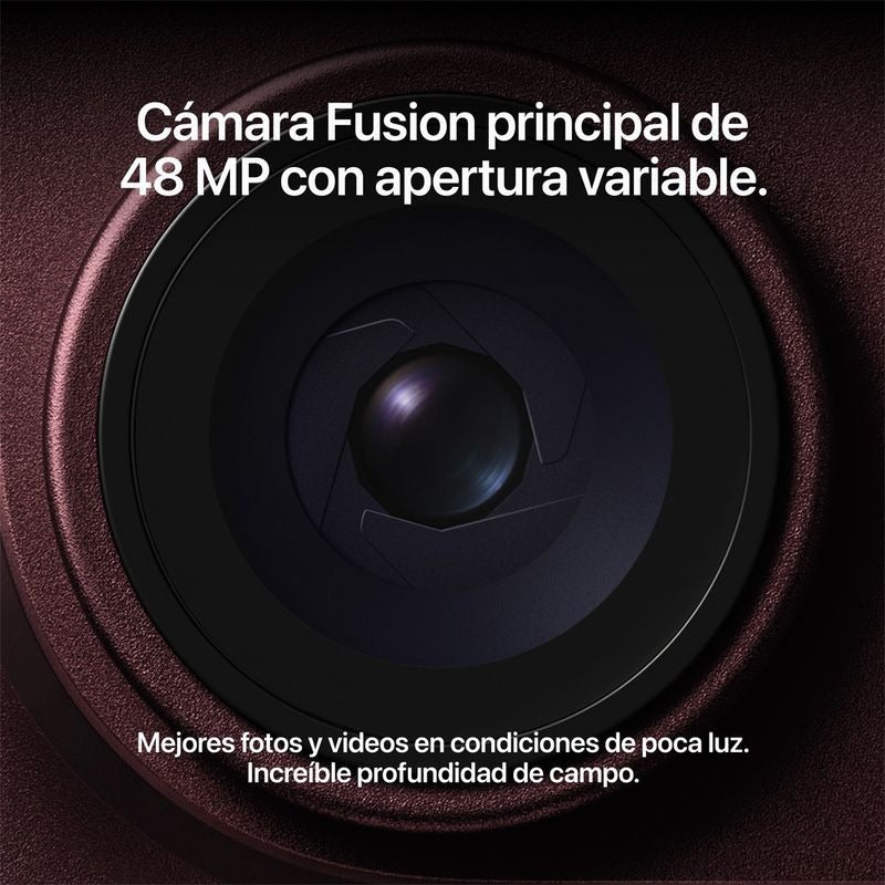 Camara Fusion principal de 48 MP con apertura variable