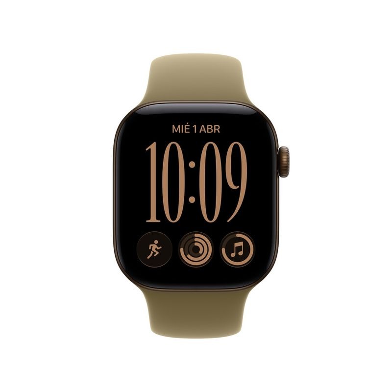 Apple Watch Serie 12 42mm bronce oscuro con correa deportiva, sellado