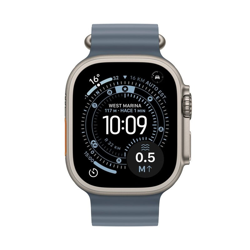 Apple Watch Ultra 3 49mm titanio natural con correa Ocean azul, sellado
